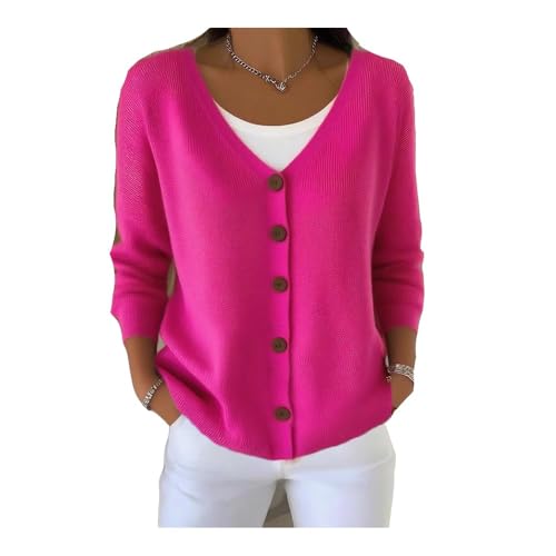 Women's Casual Autumn Knitted Cardigan Tis The Season Fall Button Sweater