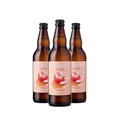 Buy Howies Peach Fruit Cider 3.4% ABV – Refreshing 3 x 500ml Glass Bottles – Twelve Green Bottles