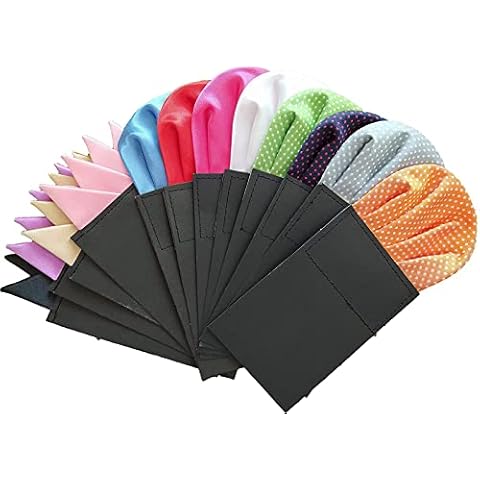 Gvalant Einstecktuch-Set vorgefaltet für Herren, Prefolded Pocket Square,Tuch aus Polyester Taschentuch Cover