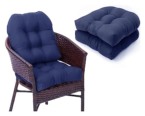 Juego de 2 cojines suaves para sillas de cocina, sillones y muebles de jardín, cojines duraderos y cómodos para comedor, terraza y sala de estar