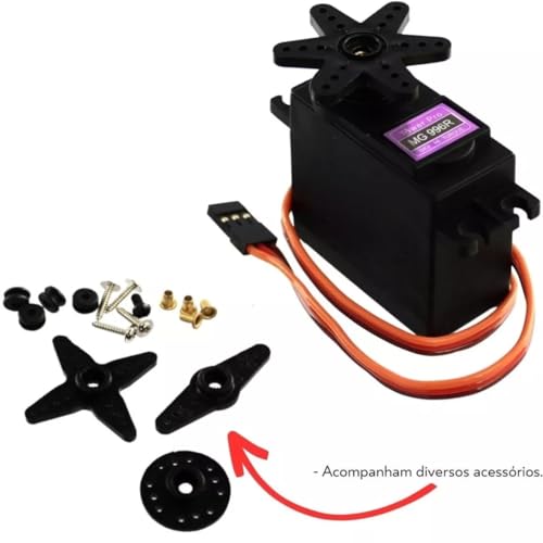 Servo Motor MG996R 180° 9,4kgf.cm Com Engrenagens Metálicas