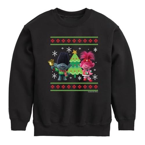 HYBRID APPAREL Trolls - Poppy Branch Sweater - Toddler & Youth Crewneck Fleece Sweatshirt