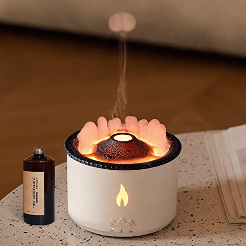 Aromatherapy Essential Oil Diffusers 360ML,BOHOFAM Air Diffuser/Humidifier, 2Mist Mosdes : Flame and Volcano, Included 50ML Hotel Collection Essential Oil for Home, Bedroom,Large Room,Gifts for Mon