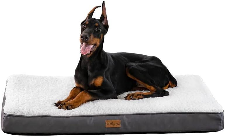 Aplatho Memory Foam Dog Bed, Dog Mat for Medium Large Dogs, Orthopedic Egg Crate Pet Bed Mattress with Removable Washable and Wear…