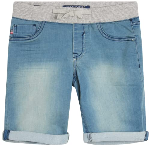 Vigoss Girls’ Shorts – Bermuda Jean Shorts For Girls – Kids Knit-Waist Pull On Stretch Denim Shorts (4-16), Size 14, Splash Away #TOP28