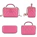 M-ioi-M Soft Lambskin Small Purse Genuine Leather Mini Crossbody Bag for Women with Gold Chain Strap,Quilted Top-Handle Shoulder Handbag,Classy Designer Dressy Evening Purse, Vanity Case Bag(Hot Pink)