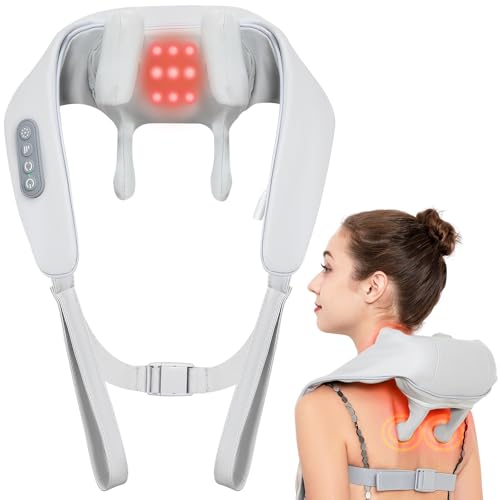 Relaxora Masajeador de Cuello, Hombro y Cuello, masajeador con Calor para aliviar el Dolor, Tejido Profundo