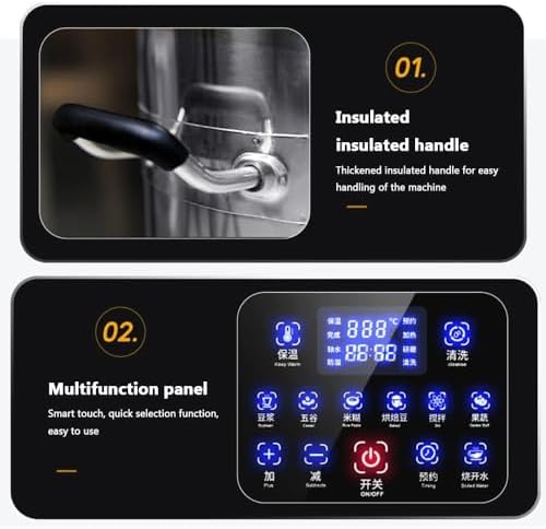 Commercial Soy Milk Machine 18L - Automatic Stainless Steel Grinder with Slag Separation for Canteens & Grain Milk, Efficient Soybean Processing, Durable & Easy to Use