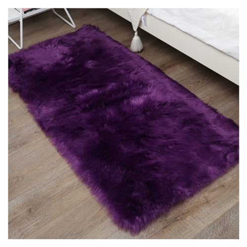 Moquette intérieur moelleuse et tapis à poils longs violet de salon - 2