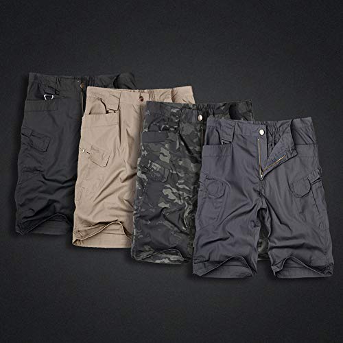 Alimens & Gentle Men's Casual Outdoor Lightweight Cargo Shorts Stretch Quick Dry Hiking Shorts Tactical Military Shorts Black #TOP4