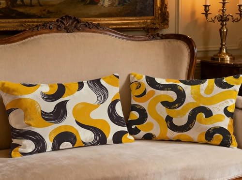 Housse de coussin orange 70x90 rectangulaire motif double face
