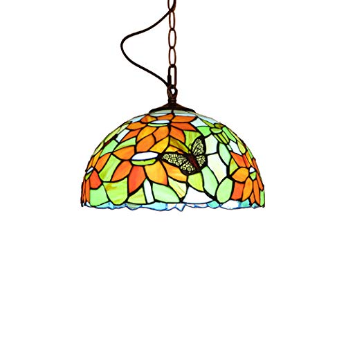 Suspension Tiffany rétro luminaire chaleureux pour table de salle à manger et café