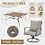 EROMMY 9-Piece Outdoor Dining Set, 8 Swivel Wicker Chairs with Thick Cushions & Wood-Like Dining Table with Umbrella Hole, Patio Furniture Set for Porch, Garden, Backyard, Poolside, Deck, Grey