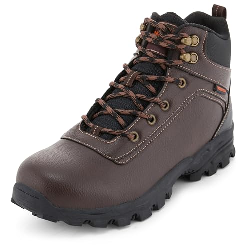 Khobu Mens Travis Boots, Black/Brown, 9.5M