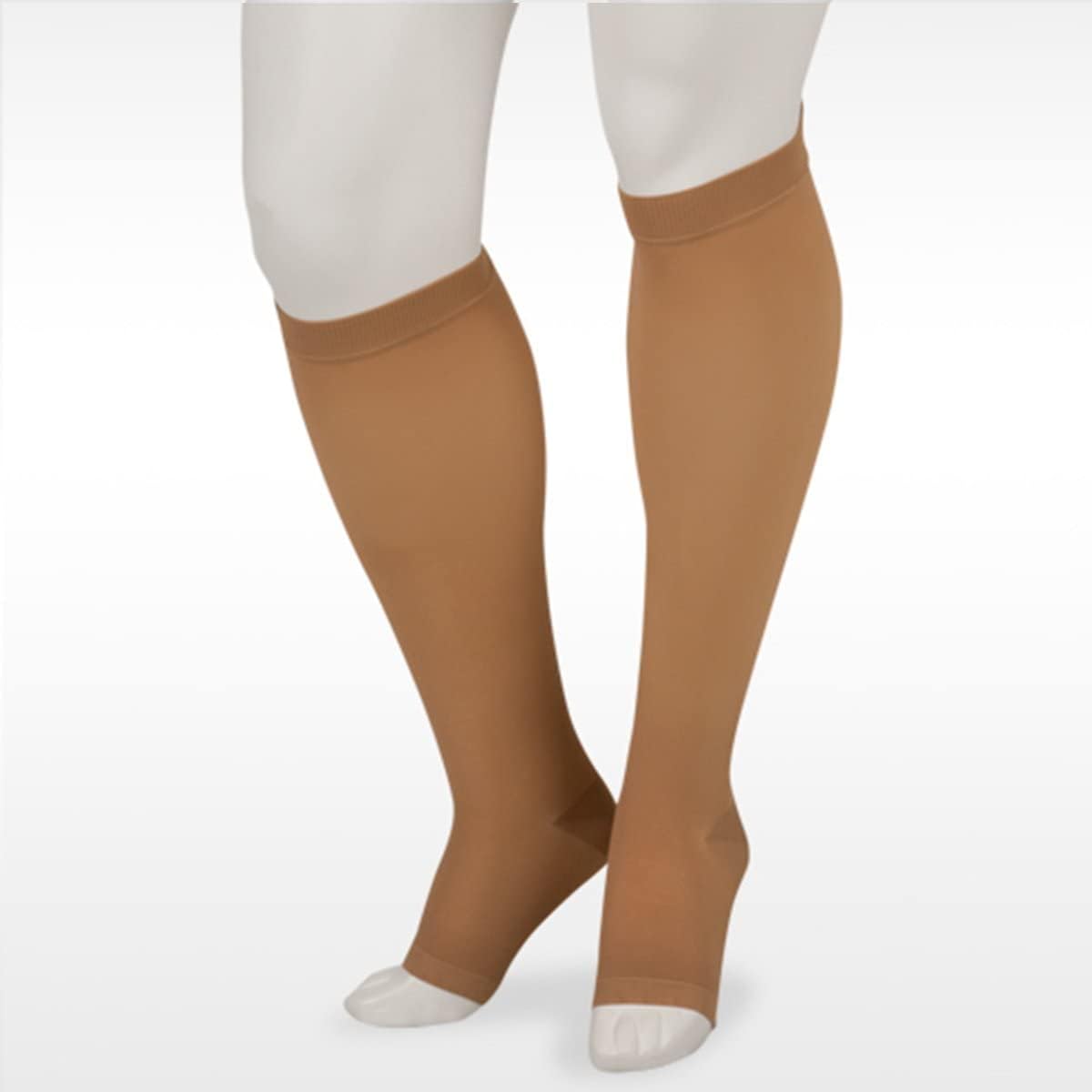 Juzo Basic 4412 Knee-High 30-40 mmHg Open Toe Compression Stocking - Men & Women, Short, 3 (III), Black