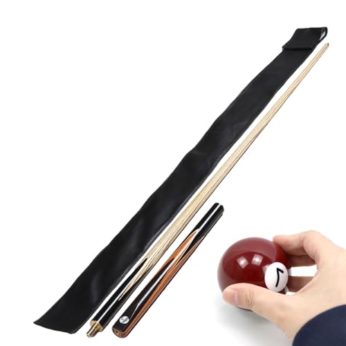 Pool Cue Case, PU Leather Billiard Cue Stick Cases, with Adjustable Strap Small Tip Pool Cue Tote Bag 3/4 Cue Bag, Lightweight for Women