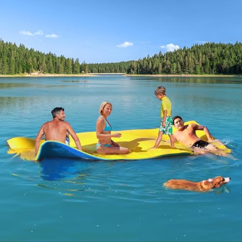 CTSC Floating Water Mat, 305 x 150cm Schwimmende Wassermatte, Wassermatt, reißfeste 3-lagigen XPE-Schaummatte, EIN toller Begleiter für Bootsfahrten und Poolspaß
