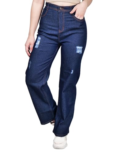 Image of Women's Reguler Fit Modern Regular High Rise Strechable Solid Clean Look Jeans- Dark Grey