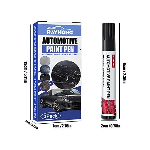 Pacote com 3 canetas de tinta de retoque para carros, canetas de reparo de arranhões de pintura de c