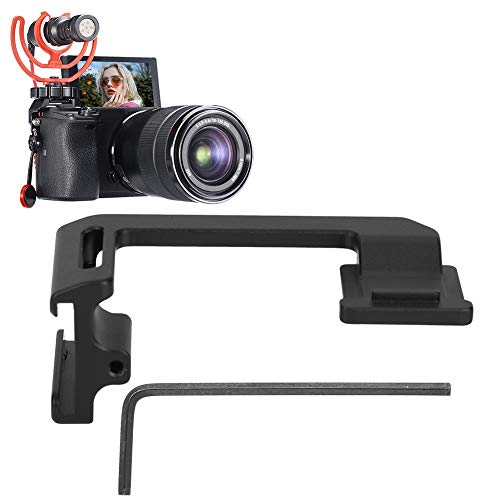 Yunir Placa de extensión, aleación de Aluminio Cold Shoe Relocation Placa de extensión para Sony A6000 A6300 A6400 A6500