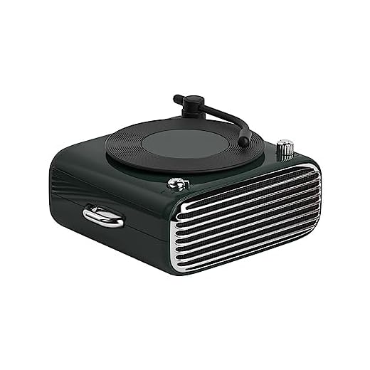 Toca-discos de Vinil Sem Fio Alto-falante Retrô Áudio Estéreo Mini Tvictrola Leitor de Música Portátil para Gravação Som Surround Gramofone TF Card Play,Black,130 * 118 * 60CM