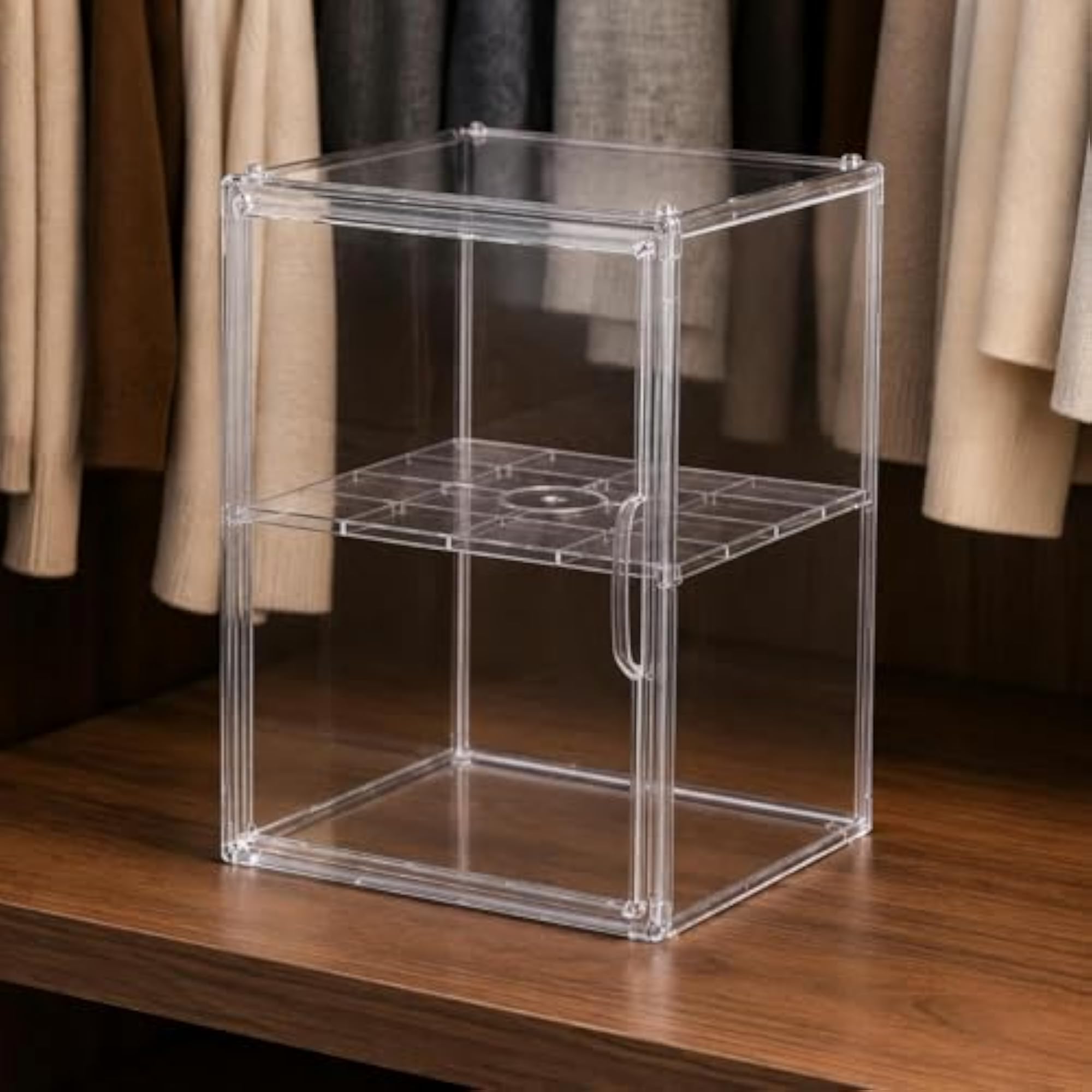 Transparent Handbag Display Case, Stackable Acrylic Box