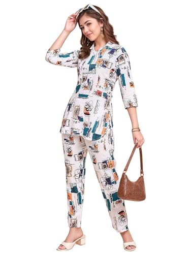 Image of RICHIK Women's Co-ord Set|Kurta Set for Women|Printed Kurta with Pant|Co-ord Set
