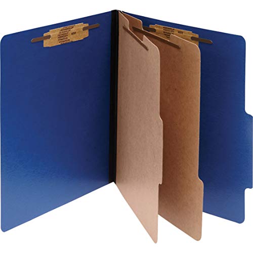 Acco Presstex Colorlife Classification Folders, Letter, 6-Section, Dark Blue, 10/Box (15663) #TOP25