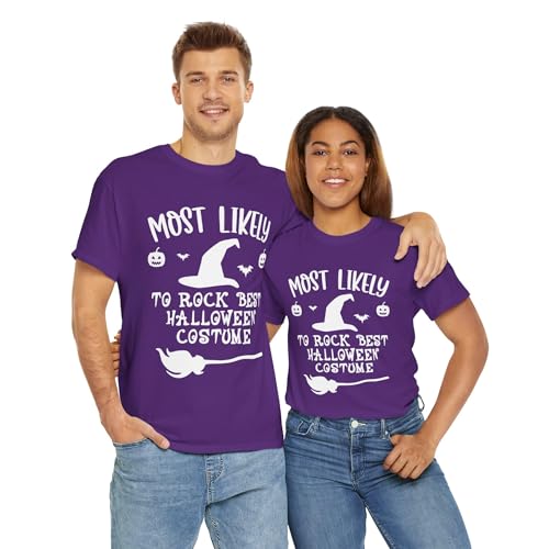 Most Likely to Halloween Group Matching Family T-Shirts, Funny Halloween Party Tees4