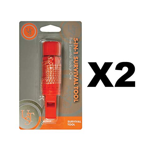 Ultimate Survival Technologies 5-in-1 Survival Tool Waterproof Match Box(2-Pack)