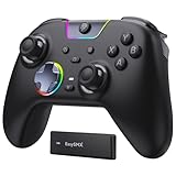 EasySMX X05PRO Wireless Controller PC, Gaming Controller mit leise Tasten, 2-stufige Tigger, Hall Joysticks, 2 programmierbare Tasten, 1000mAh Akku, Kompatibel mit PC/Switch/Android/iOS-Schwarz