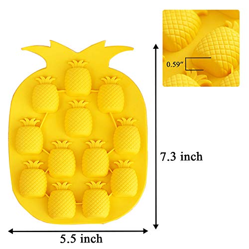 Molde de piña para hielo y chocolate 2 piezas miniatura 2