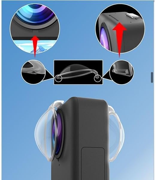 Miniatura 9 de Protector de lentecubierta protectora de lente para cámara DJI Osmo 360, diseño de cierre a presión, dureza 9H de alta transmitancia, resistente al