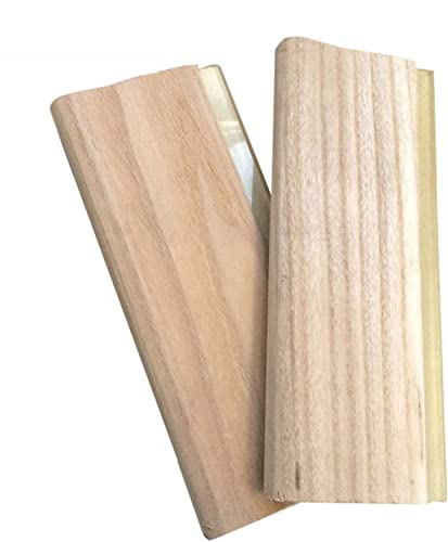 Intbuying Screen Printing Squeegee Ink Squeegee Scraper 18 Inches Long Wooden Widened Water Scraper 65 Durometer 5.2 Inches Wide With Rubber Blade And Wood Handle #TOP2