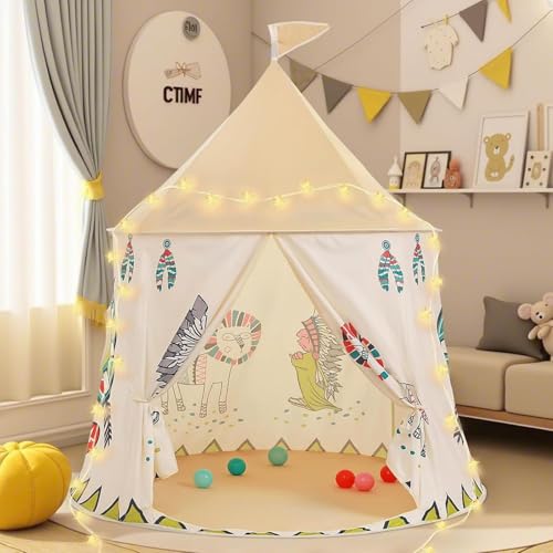 Spielzelt Kinderzelt für Indoor Outdoor: Tragbares Pop Up Zelt Kinder Mit Tragetasche - Kinderzimmer ​Spielhaus Spiele Spielzeug Geschenk - Geschenk für Kinder (Yellow)