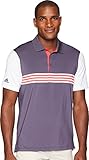 adidas Golf Herren Ultimate Engineered Poloshirt, 3 Streifen XL Trace Violett S/Weiß