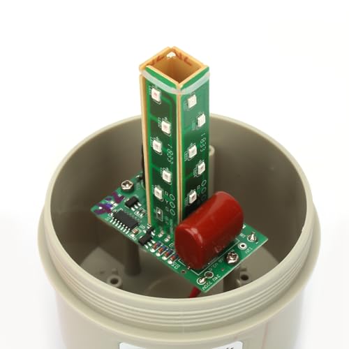 Watris Veiyi 220VAC Rotierende Signalleuchte, Rote LED Sirene Alarmsirene, 97mm Durchmesser Blinklicht Für Innen- Und Außenbereiche