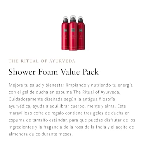 Descubre la mejor manicura y pedicura de LugoPulsa aqui 👈🏼 y pide cita RITUALS-The-Ritual-of-Ayurveda-Pack-ahorro-con-3-espumas-de-ducha–Geles-de-ducha-con-rosa-india-y-aceite-de-almendra–Gel-de-ducha-equilibrante–Value-Pack-3-x-200-ml