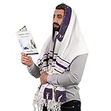 HalleluYAH Tallit Prayer Shawl from Israel - Lord’s Name Spelled on 4 Corners - XL 72x36 Inches