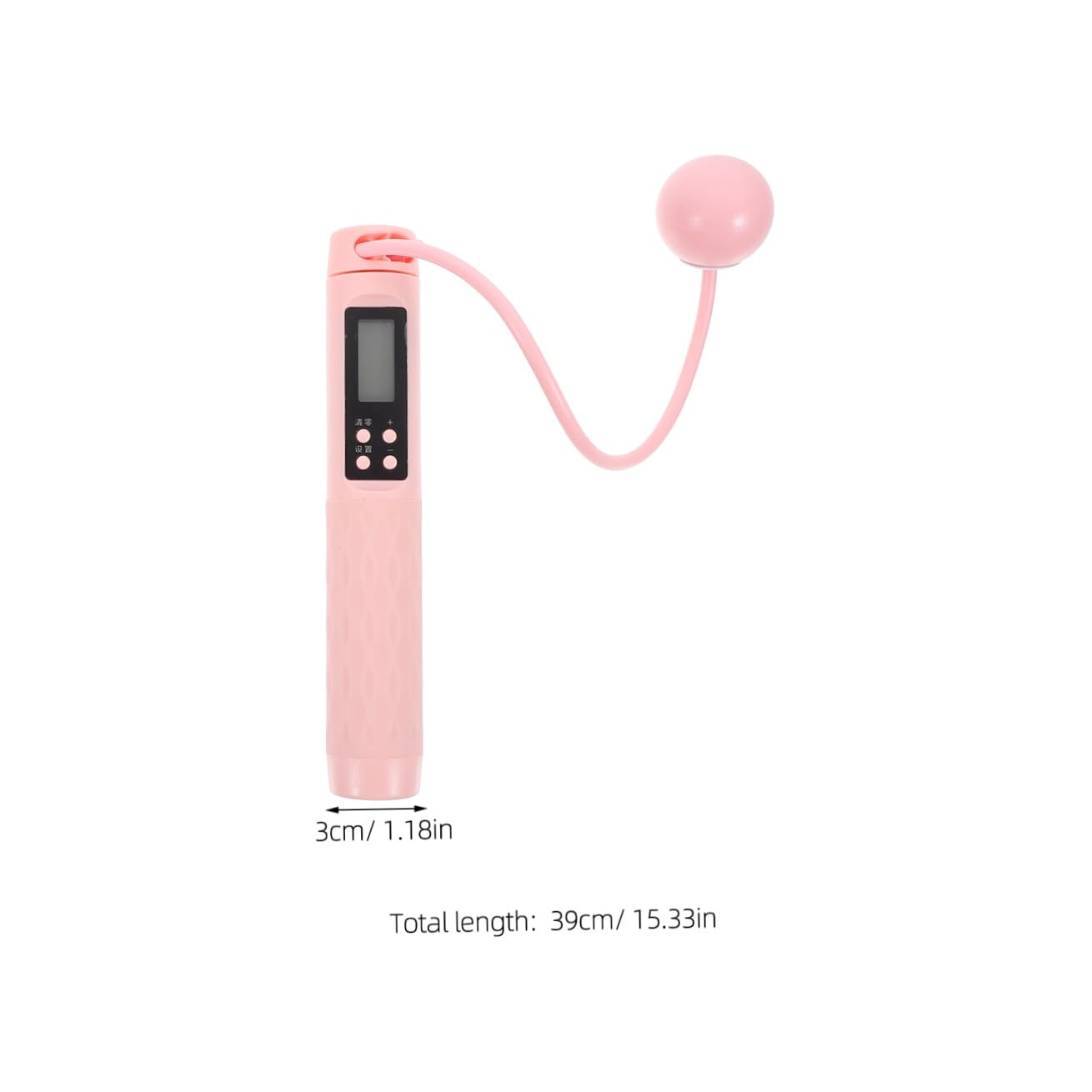 Toyvian Saltar la Cuerda para Contar inteligentemente Cable cordón Grueso Salto a la comba Cuerda de Salto de Fitness para Mujeres. Cuerda de Saltar con Peso para Mujeres AbS Rosa