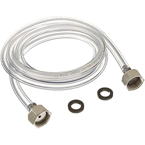 Bev Rite Beer Line with Connectors on Both Ends, 5-Feet-304 Grade Stainless Steel Contact, Clear Cover