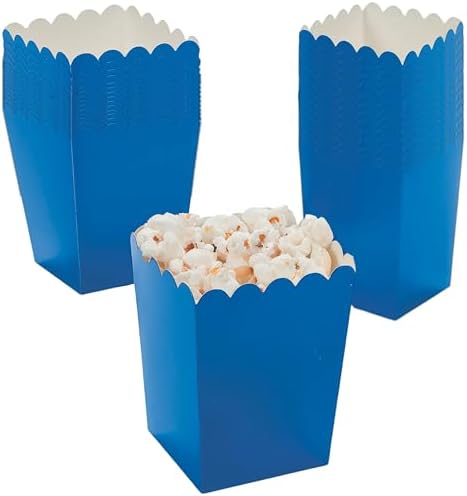 Fun Express Amazon Mini Popcorn Boxes - Blue (24 Pcs.) - Goody Bags & Birthday Supplies by ...