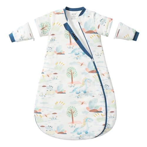 Baby Sleep Sack 6-12 Months, Cotton Detachable Long Sleeve Sleep Sack