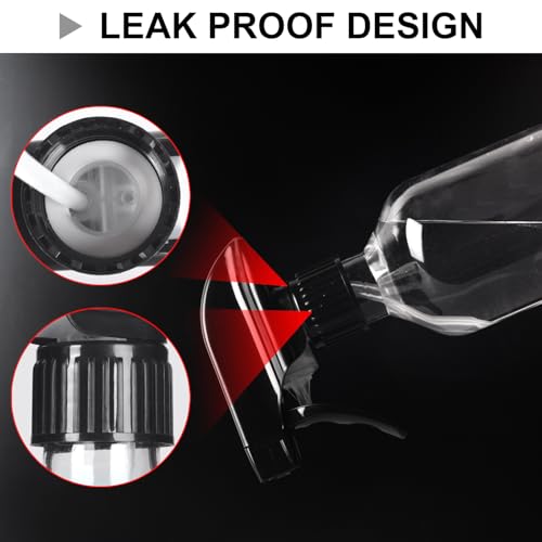 Plastic Spray Bottles - 10.5OZ/300ML Empty Spray Bottles for Cleaning Solutions,Pet, Essential Oils, Hair, Cooking - Mist/Stream Water Bottle4