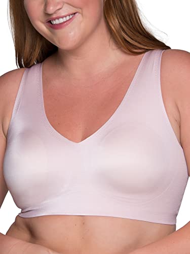 Vanity Fair Beyond Comfort Sleek and Smooth Simple Sizing Wireless Bra Sujetador, Opaco, Cuarzo, Large para Mujer