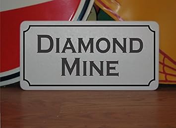 Diamond Mine Vintage Style Metal Sign Decor