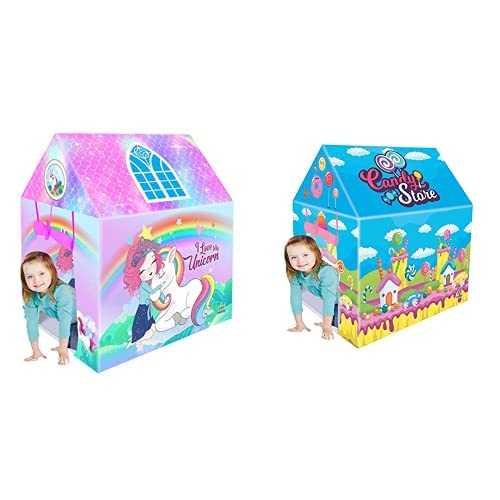 Webby Unicorn Kids Play Tent House for Girls and Boys Toy Home & Webby Candy Kids Play Tent House for Girls and Boys Toy Home, Assorted, Tent House Theme
