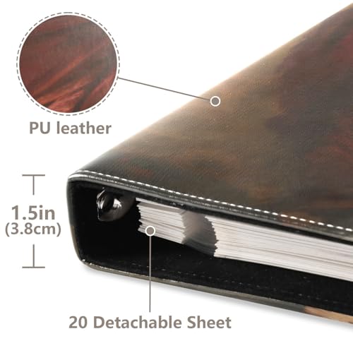 Álbum de Fotos Adhesivo DIY Scrapbook FLildon Cuero PU 3 Anillos 40 Páginas 11.8x11.2 pulgadas para Recuerdos miniatura 4