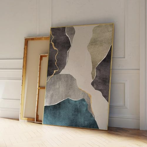Tableaux abstraits de luxe pour habiller un grand mur vide avec cadre 90x140