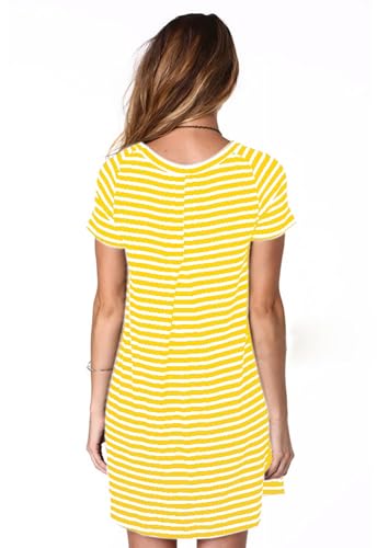 Image of Alaster Women's Casual Summer T Shirt Dress Loose Short Sleeve Tunic Dress with Pocket for Women